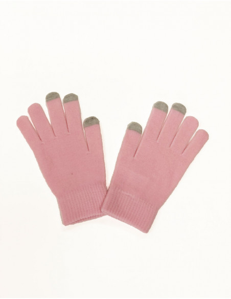 Gants basique bicolore tactiles