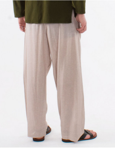 Pantalon léger d'été beige