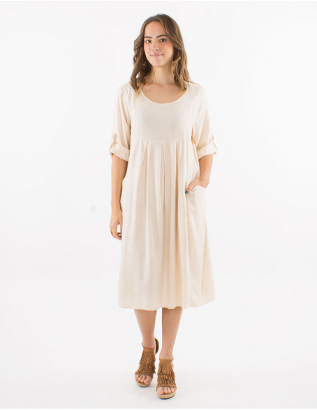 Robe lin et viscose ample grandes taille