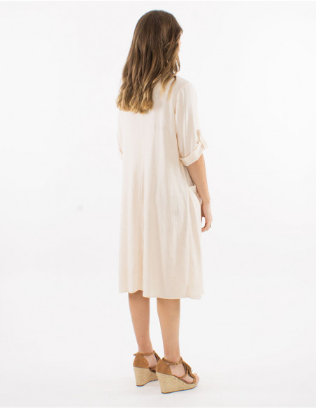 Robe lin et viscose ample grandes taille