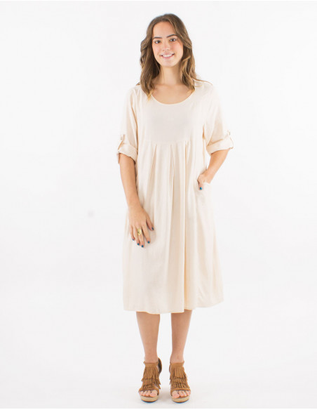 Robe lin et viscose ample grandes taille