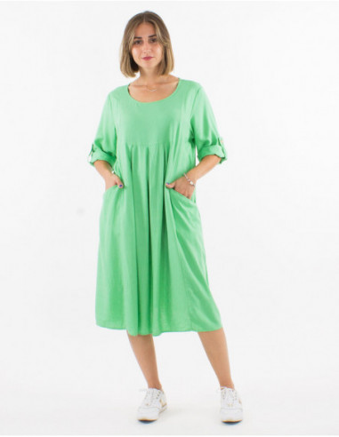 Robe lin et viscose ample grandes taille