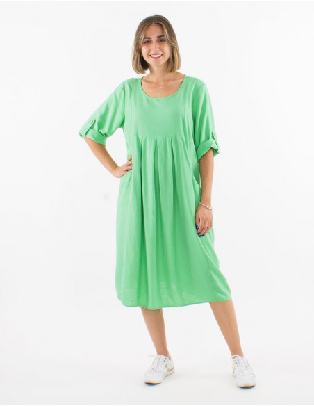 Robe lin et viscose ample grandes taille
