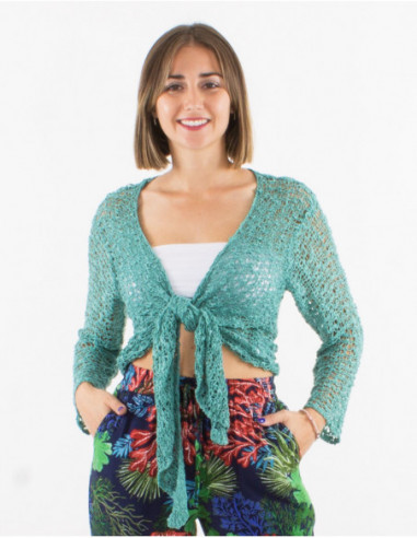 Veste légère d'été ajourée pour femme