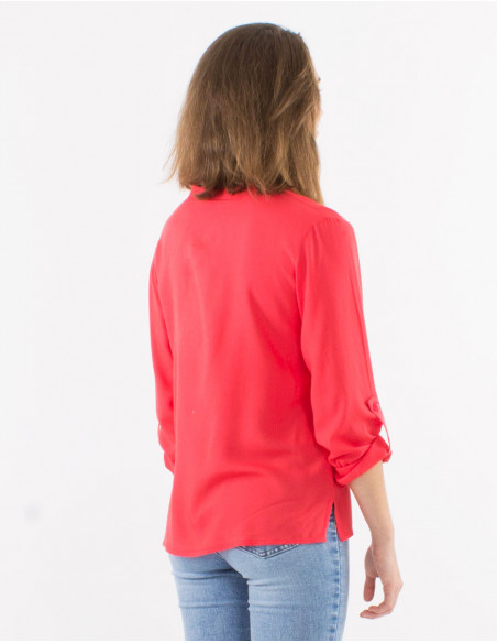 Basic shirt with adjustable 3/4 sleeves