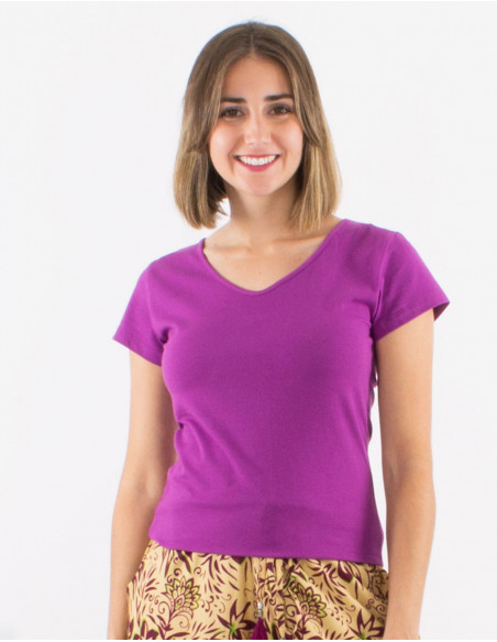 Basic plain short sleeve t-shirt