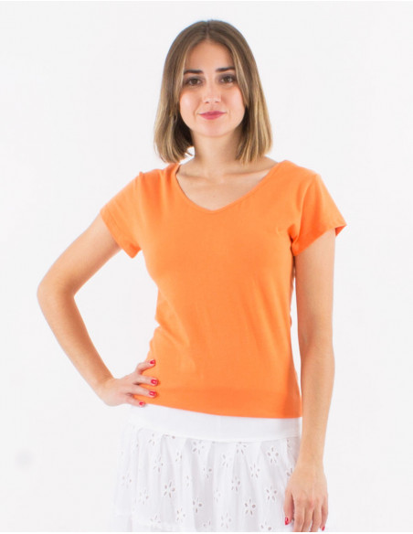 Basic plain short sleeve t-shirt
