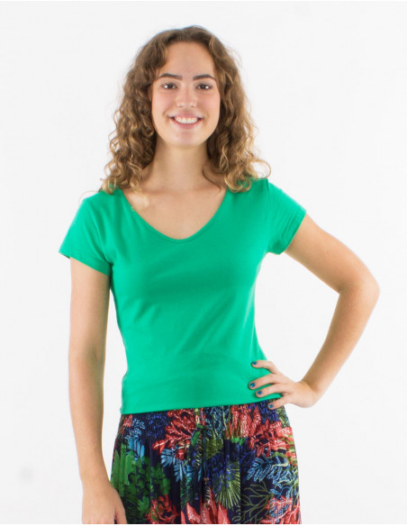 Basic plain short sleeve t-shirt