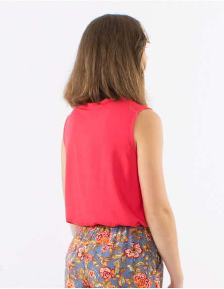 Chemise sans manches basique unie