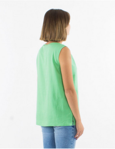 Débardeur basique lin et viscose