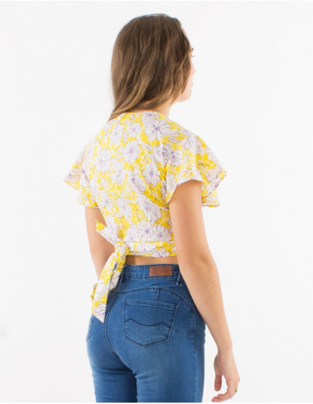 Boho crop top blouse