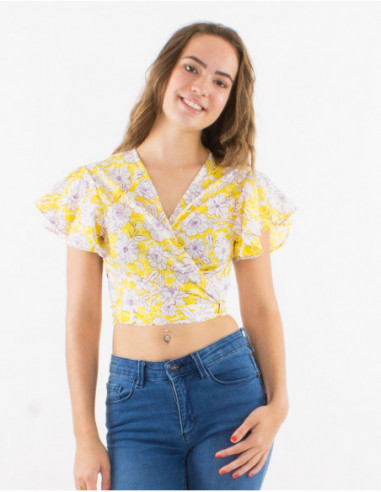 Boho crop top blouse