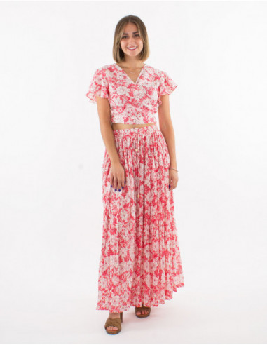 Boho crop top blouse