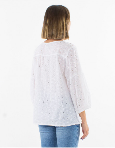 Romantic embroidery blouse