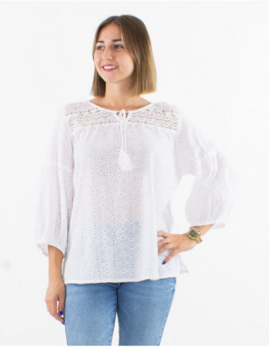 Romantic embroidery blouse