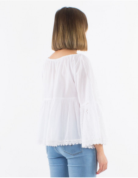 Bohemian embroidered blouse