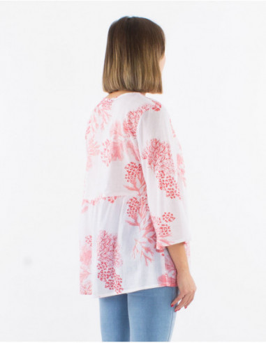 Romantic cotton Tie Dye blouse