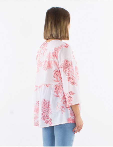 Romantic cotton Tie Dye blouse