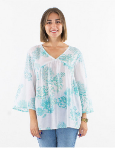 Romantic cotton Tie Dye blouse