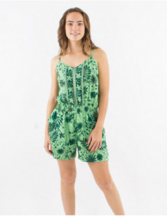 Combi short à bretelles bohème floral 2