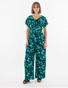 Belted bohemian chic pantsuit