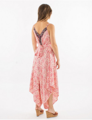 Combinaison à ceinture boho florale