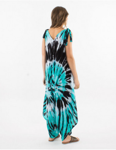 Tie and Dye beach suit with straps