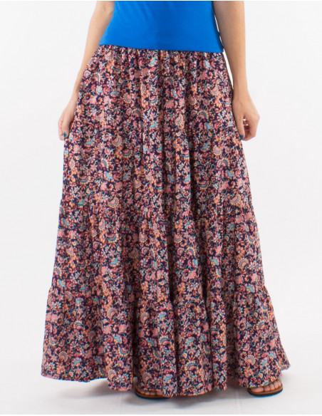 Romantic long skirt with ruffles