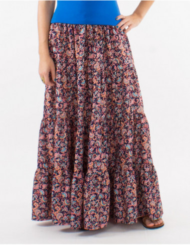 Romantic long skirt with ruffles