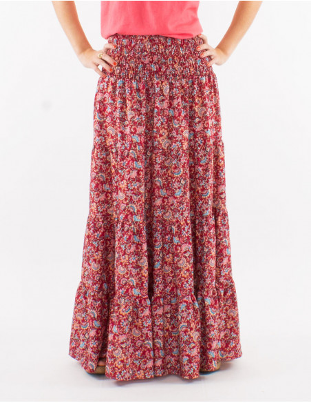 Romantic long skirt with ruffles