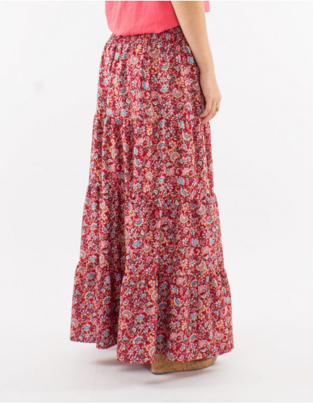 Romantic long skirt with ruffles