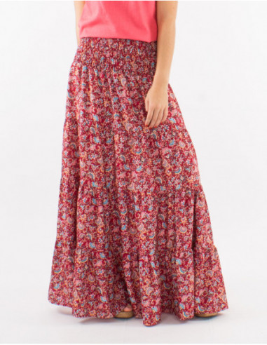 Romantic long skirt with ruffles