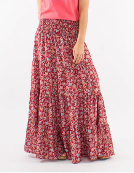 Romantic long skirt with ruffles