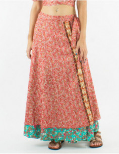 Gold hippie wrap skirt