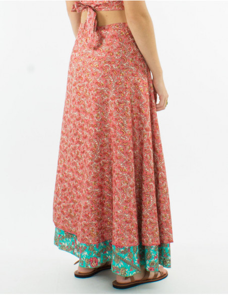 Gold hippie wrap skirt