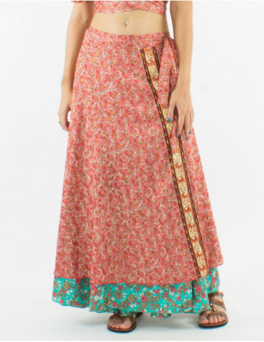 Gold hippie wrap skirt