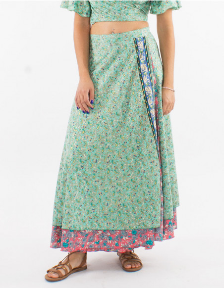 Gold hippie wrap skirt