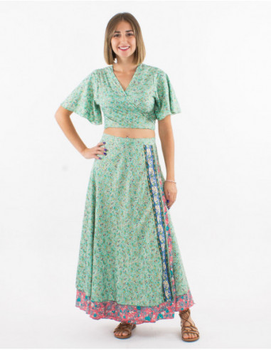 Gold hippie wrap skirt