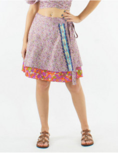 Gold paisley wrap skirt