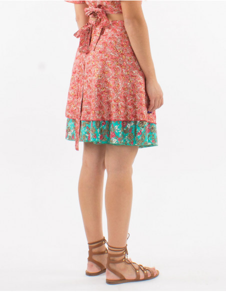 Gold paisley wrap skirt