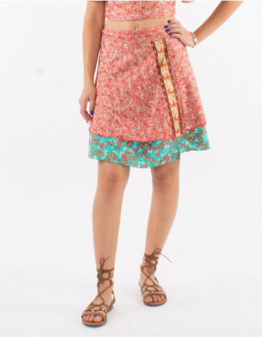 Gold paisley wrap skirt