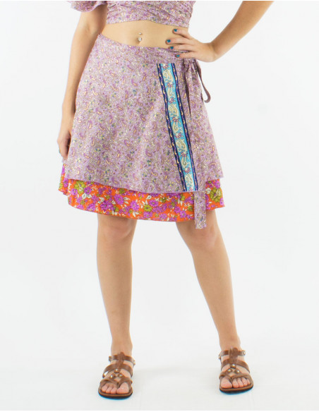 Gold paisley wrap skirt