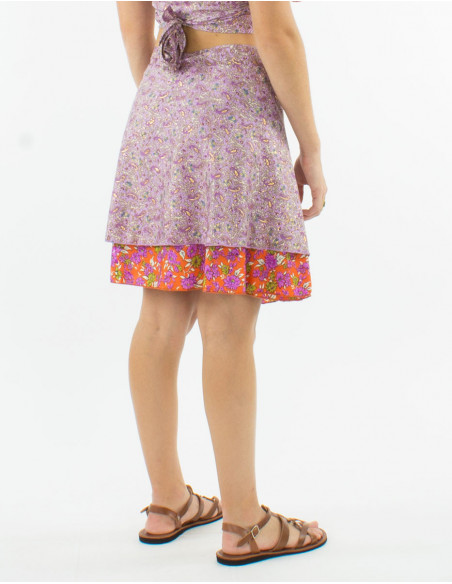 Gold paisley wrap skirt