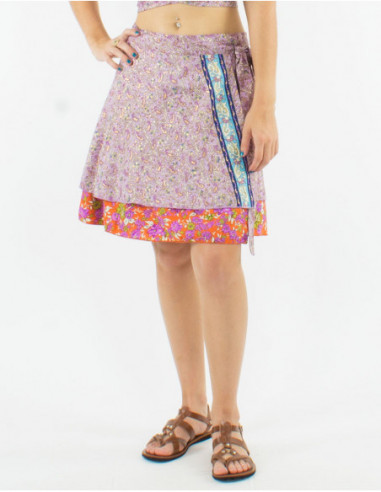 Gold paisley wrap skirt