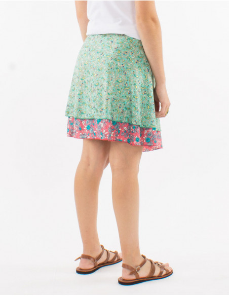 Gold paisley wrap skirt