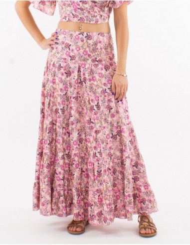 Romantic long skirt with ruffles
