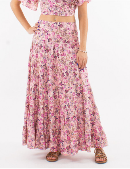 Romantic long skirt with ruffles