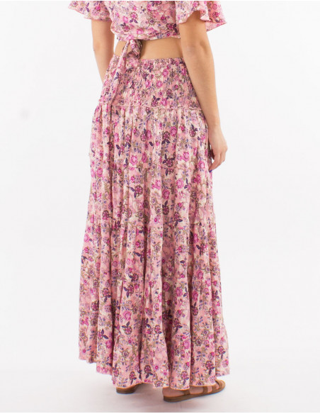 Romantic long skirt with ruffles