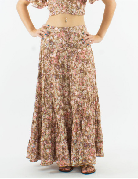 Romantic long skirt with ruffles