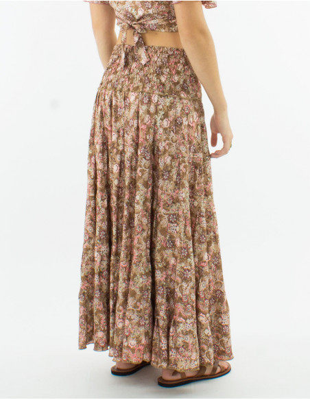 Romantic long skirt with ruffles